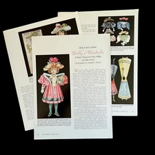 Dolly's Wardrobe 1890s Paper Dolls History Article 4 Pages with Photos