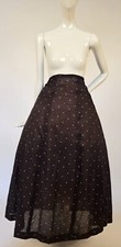19TH C VICTORIAN THIN POLKA DOT BUSTLE SKIRT FR EARLY MASSACHUSETTS ESTATE