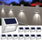 Solar Deck Lights Outdoor Yard Path Waterproof LED Steps Lamps For Stairs Fence