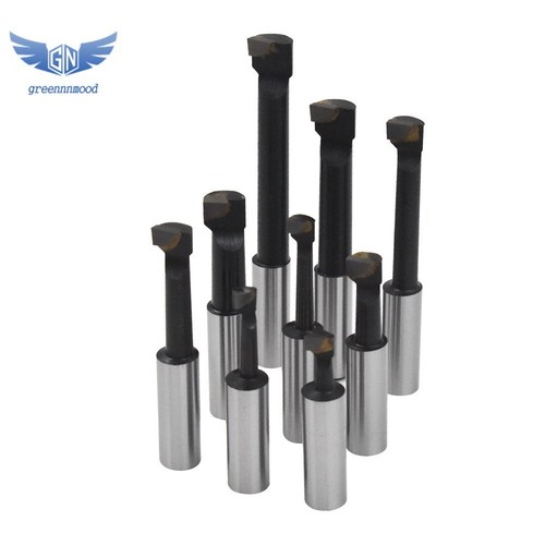 2"" Bohrkopf R8 Schaft 9-teilig 1/2"" Hartmetall Bohrstange Set für Bridgeport Fräsen - Bild 6 von 6