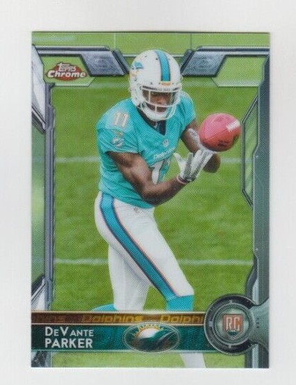 DeVante Parker 2015 TOPPS CHROME ROOKIE CARD #103 MIAMI DOLPHINS