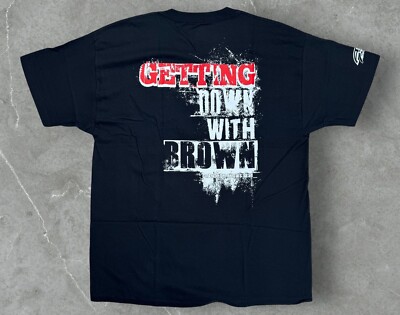 Anthron Brown T Shirt Men's XL NHRA Top Fuel Drag Racing Get Down With Brown NOS