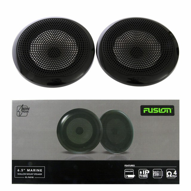 black marine speakers