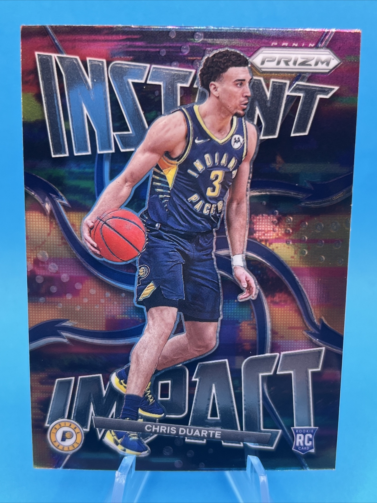 2021-22 Panini Prizm Chris Duarte Rookie Instant Impact Insert #17 RC Pacers