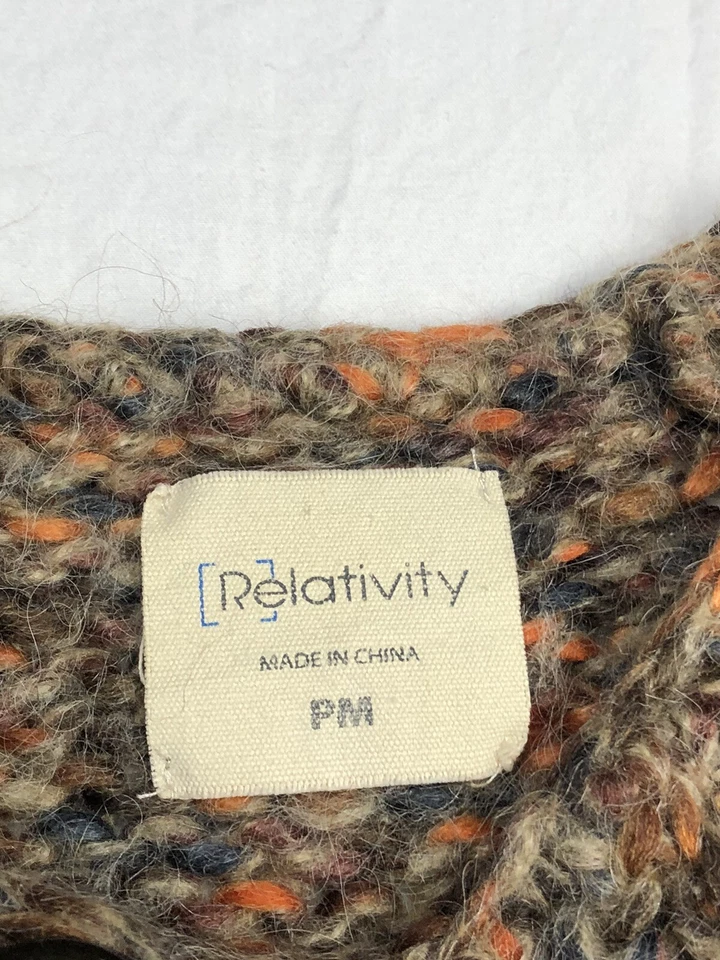 Cárdigan Suéter Relatividad Pequeño Crop Mujer Tejido Botón Talla Mediana Multicolor Foto 4 de 4