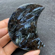 Natural Stone Garnet Fireworks Moon Crystal Polished Quartz Crystal Rock Healing