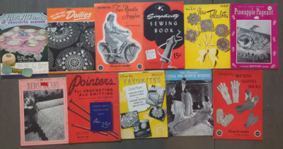 1940s Lot of 11 Vintage Magazines Knitting Crochet Sewing - DM7-1
