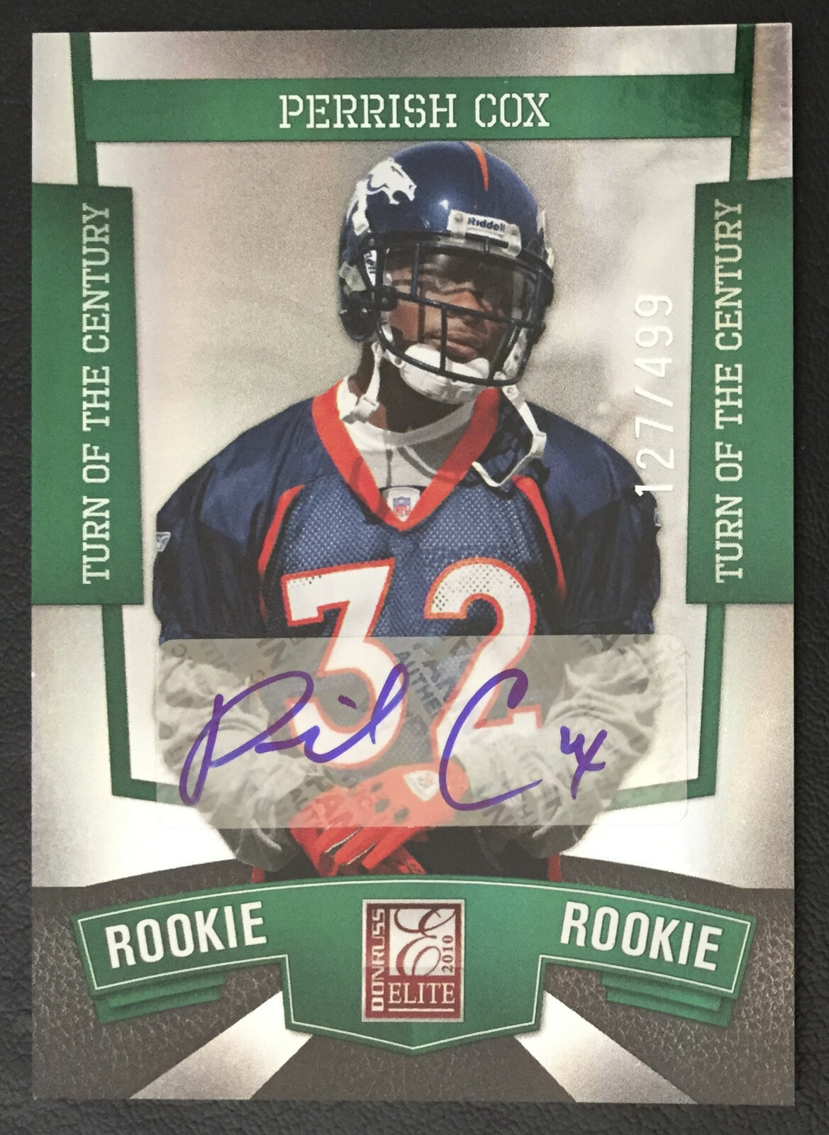 Perrish Cox Donruss Elite #166 Status-Autograph