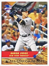 2017 Topps On Demand Aaron Judge MLB All-Star Game Flame Wood Rc #1F (1/1)