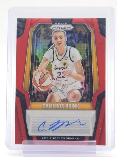 CAMERON BRINK 2025-26 PANINI PRIZM WNBA RED AUTO /99 #SG-CB SPARKS Q3701