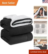500GSM Sherpa Fleece Throw Blanket - Ultra Soft & Heavy Warmth, 50x60