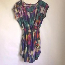 5/48 Boho Multicolored silk mini dress XS