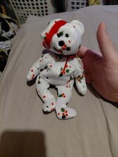 Ty Beanie Baby 1998 HOLIDAY TEDDY the Bear 8 Inch Stuffed Animal Toy