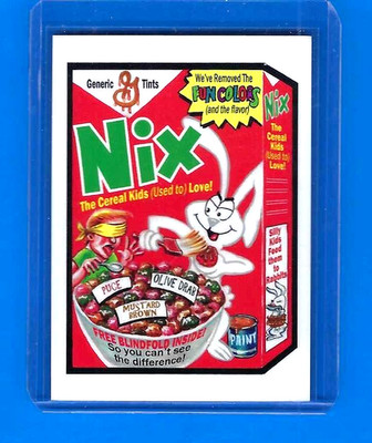 2017 TOPPS NETWORK SPEWS NIX CEREAL no.76 GPK/WACKY PACKAGES IN TOP LOADER