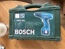 BOSCH PSR 960 Cordless Drill/Screwdriver Kit - 9.6V, 2 Batteries, Charger & Case
