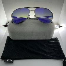 NEW Oakley Caveat POLARIZED Galaxy Violet Silver Aviator Womens Sunglass 4054