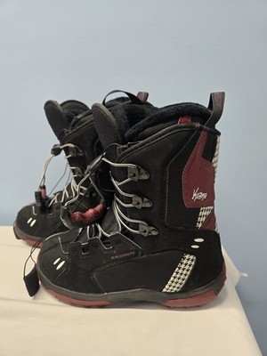 Salomon KIANA Snowboard Boots Size 8 Womens Black/Burgundy/White 