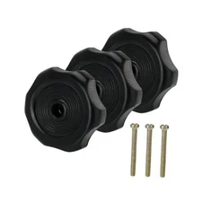 RV Window and Vent Knob Replacement Kit - 3 Pack Durable RV Camper Window Black