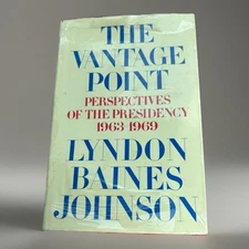 The Vantage Point by LBJ Lyndon Johnson HC DJ 1971 1st edition Good