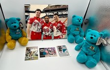 Brunell, Boselli & McCardell Jax Jaguars Signed Photo + Cards + Beanie Bear Lot