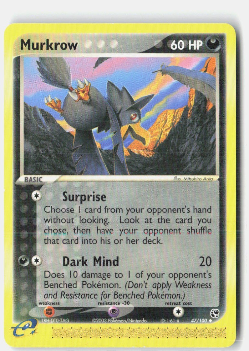 Murkrow 47/100 Uncommon Sandstorm Pokemon Near Mint