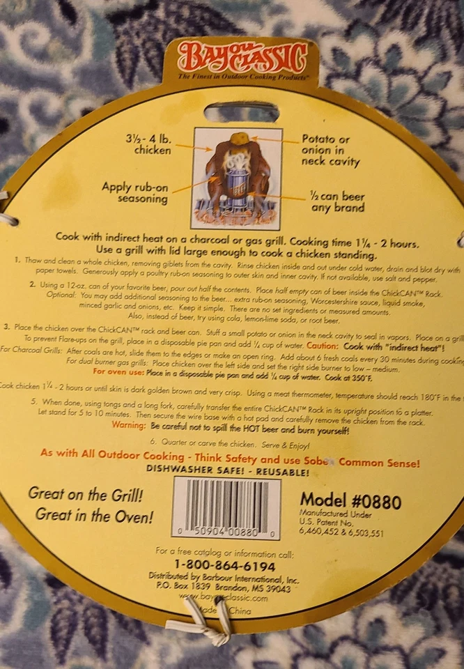 "Bayou Classic Acero Inoxidable ChickCan Rack" Para Hacer Cerveza Lata Pollo #0880 Nuevo Foto 3 de 4