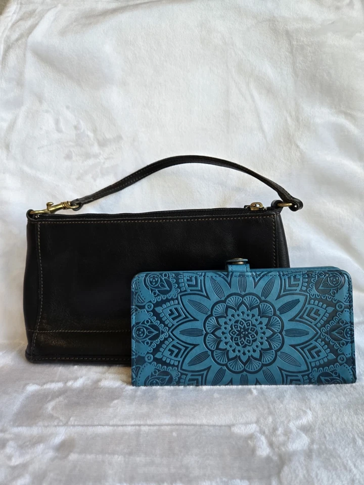 Vtg COACH (+GIFT) Black Demi Bleecker 9311 Leather Handbag Pouch - Image 2 of 4