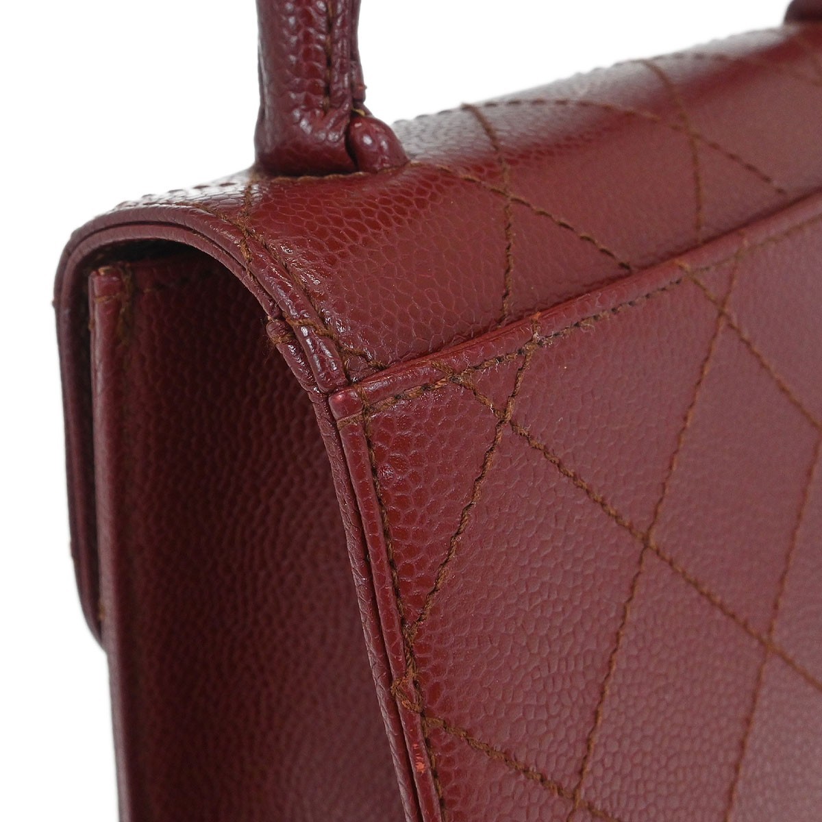 Chanel Bordeaux Calfskin Mademoiselle Lock Top Handle Handbag 135843 thumbnail 5