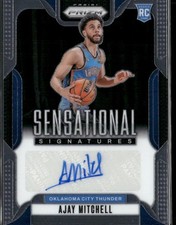 2024-25 Panini Prizm Ajay Mitchell RC Sensational Signatures #SS-AJM