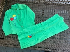 VTG 1970's Sears Perma-Prest Live Green Balloon Suit Size 5 boys