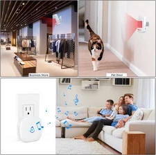 Motion Sensor Door Chime,  Wireless Motion Detector Alarm Indoor for Business...