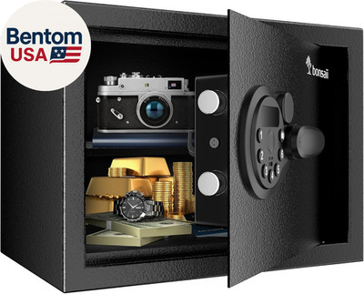 Safe, 0.6 Cubic Safe Box with Electronic Keypad, Removable Shelf, for Valuables