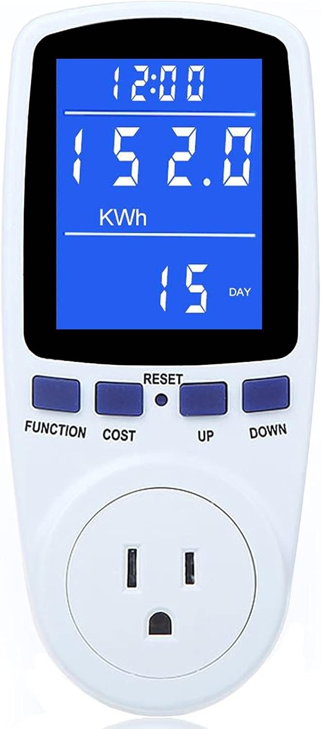 Upgraded Watt Power Meter Plug, Energy Usage Monitor with Backlight