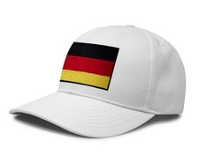 Germany Flag Hat Men Women Adjustable Snapback Trucker Baseball Cap (All White)