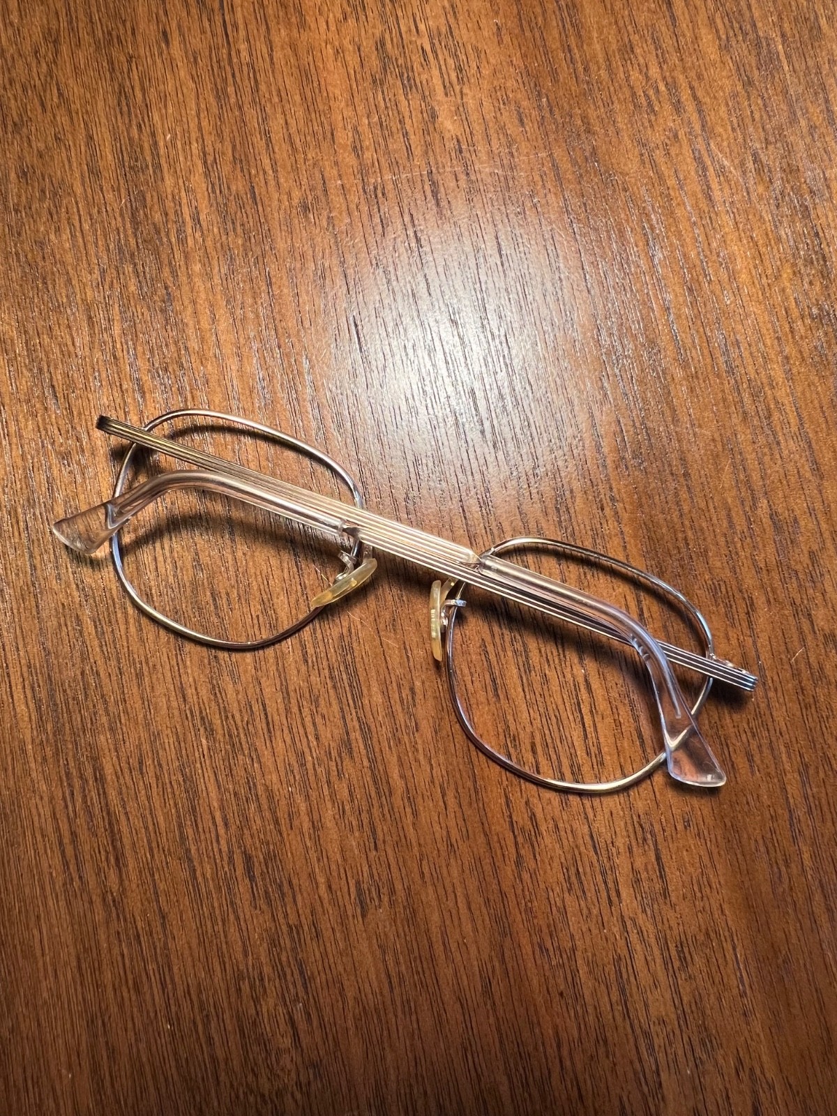 VINTAGE 1960s AMERICAN OPTICAL 12K GF PANTO UNISEX NERD EYEGLASSES FRAMES NOS