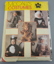 McCall's 8938 Baby Toddler Animal Costumes- elephant, Bears, Lion, Size 1/2