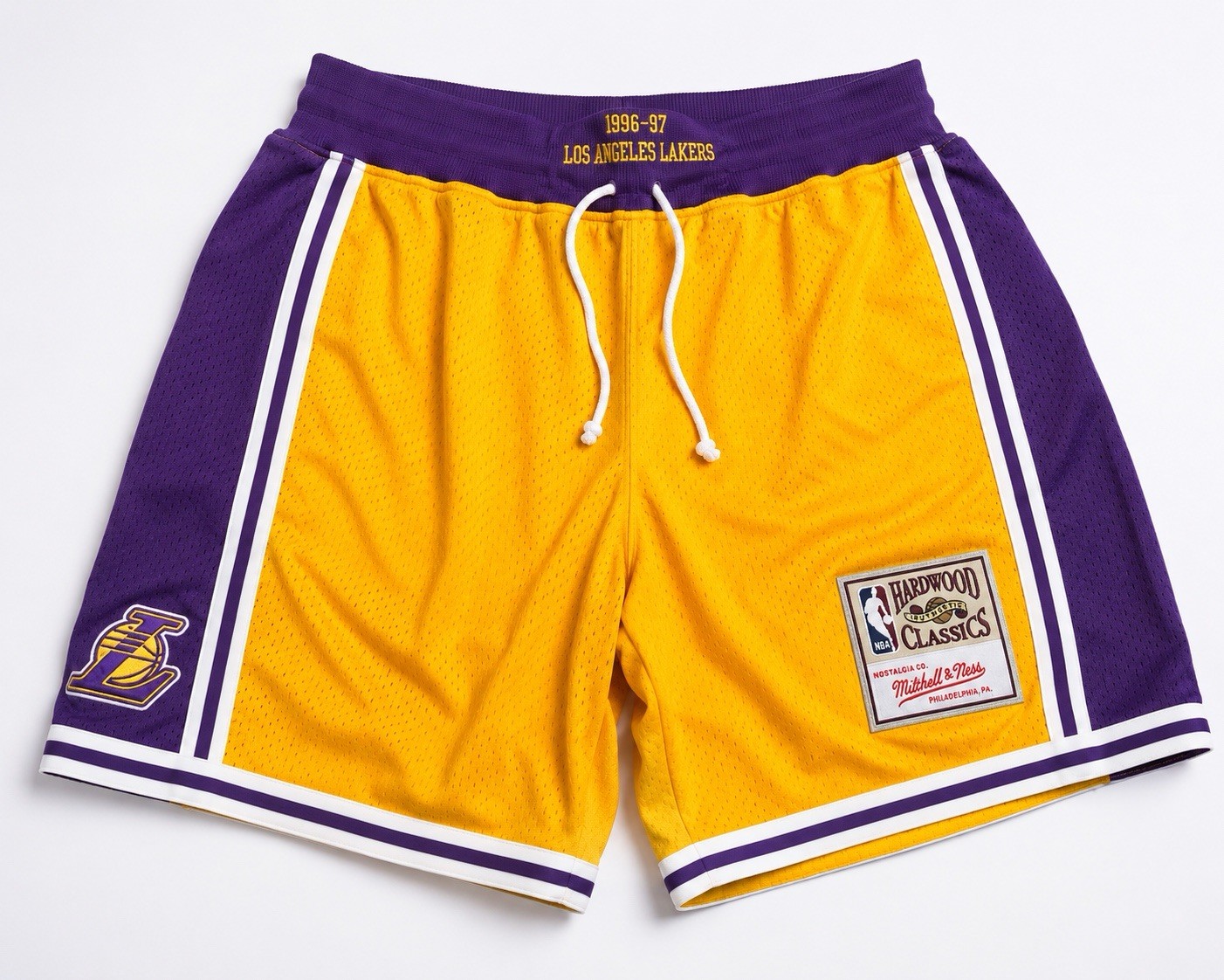 Pantalones Cortos Mitchell & Ness Los Angeles Lakers Clásicos Madera Para Hombre 52 Hip Hop