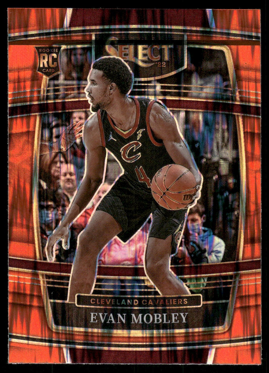 Evan Mobley 2021-22 Panini Select #5 Orange Flash Prizms