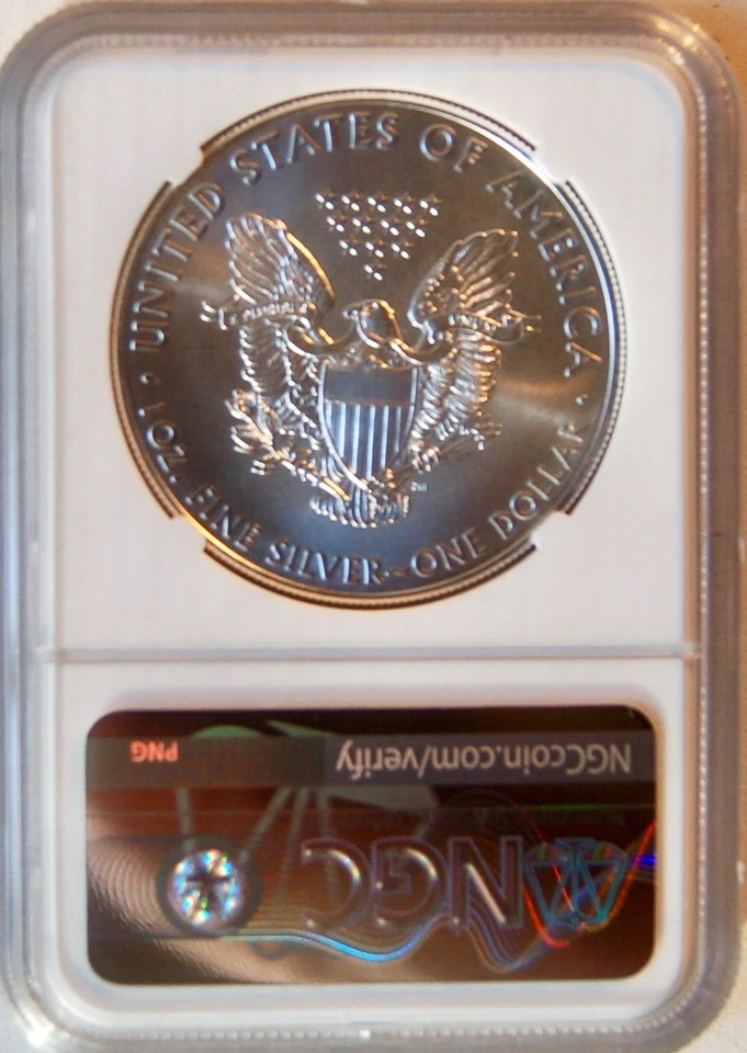 2021 W Burnished Silver Eagle T-2 NGC MS70 Eagle Landing Early Releases - Image 2 of 2