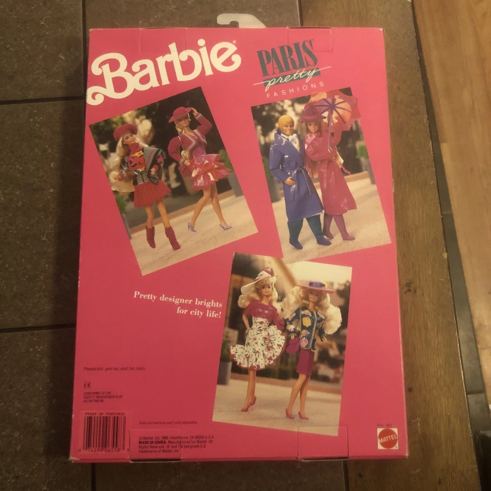 Барби Париж довольно моды пурпурный куртка шляпа комплект 6558 Mattel 1989 - Изображение 4 из 4