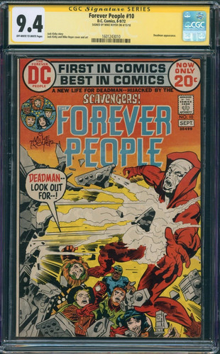 The Forever People #10 CGC 9,4 SS série signature signée Mike Royer 1 sur 1 - Photo 1/2