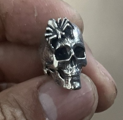 Spinnen Schädel Bead Metall Perle Großlochperlen Paracord Schmuck basteln 