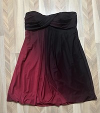 Xscape Red Ombré Strapless Dress Size 10 Valentine’s Dance Party