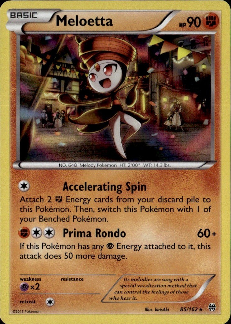 Meloetta Holo Holo Rare BKT XY - BREAKthrough 85/162 LP