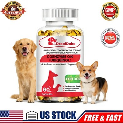 Coenzyme Q10 for Dogs,CoQ10 help Antioxidant Heart Health Support, Boost immune 
