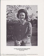 Claudia Taylor Johnson Lady Bird First Lady Vintage Portrait Gallery Photo Print