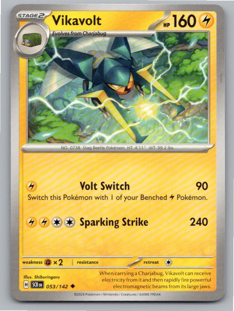 2024 POKEMON VIKAVOLT STELLAR CROWN 53/142 UNCOMMON NM A36257 FREE S&H