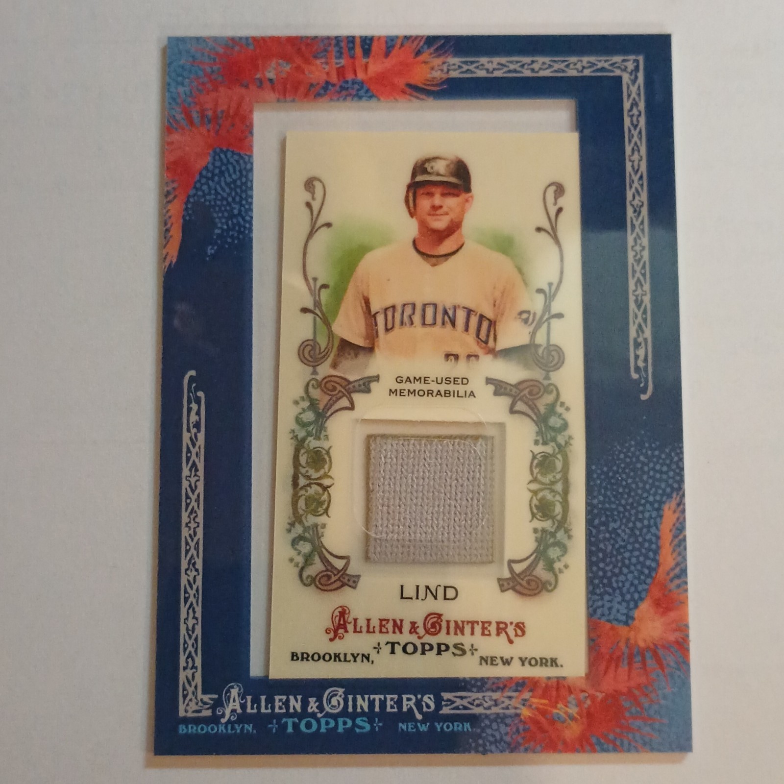 Adam Lind #AGR-AL 2011 Topps Allen & Ginter Baseball Framed Mini Relics