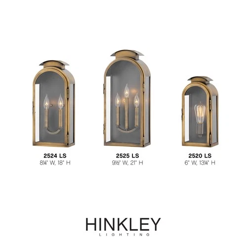 Hinkley Lighting 2524 Brass Rowley 2-Light 18"H Outdoor Wall Sconce - Picture 2 of 9