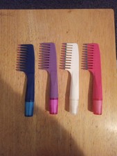(2)Vintage 90's Mebco USA  Dipped Hair Spray Styling Combs